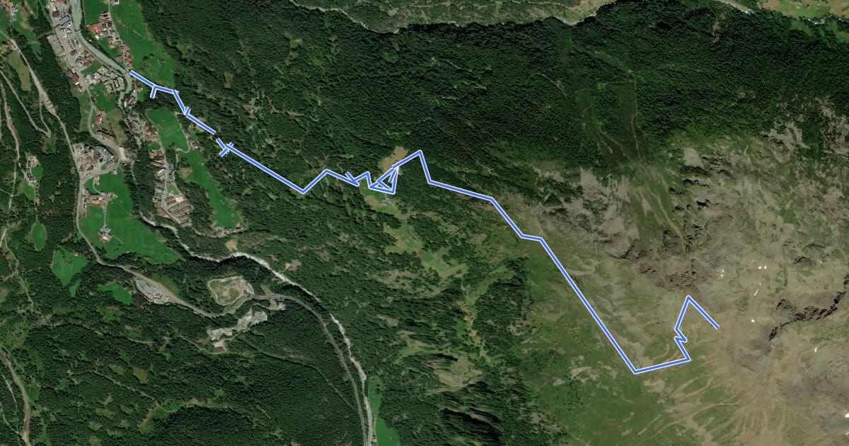 Маршрут Ötztal Trek Etappe 09a на спутниковом снимке