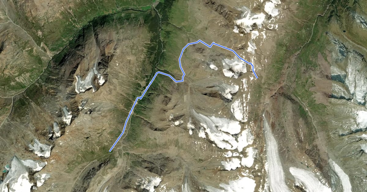 Маршрут Ötztal Trek Etappe 11 на спутниковом снимке