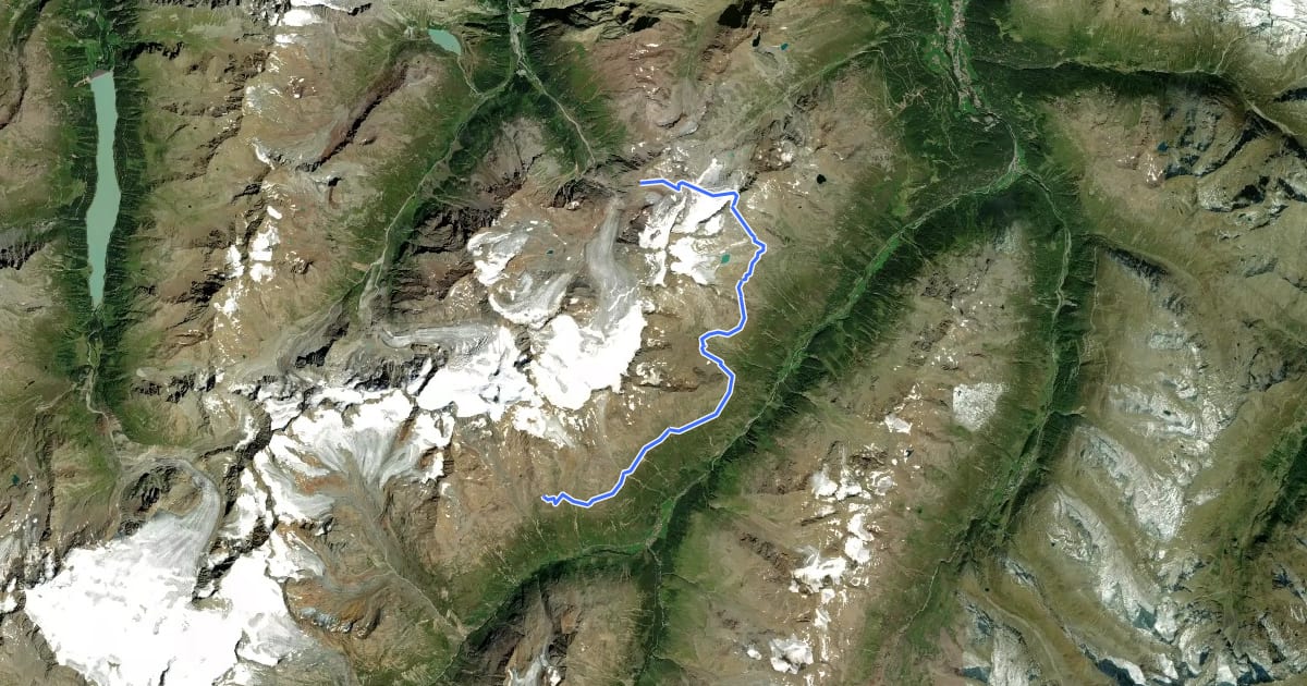 Маршрут Ötztal Trek Etappe 17 на спутниковом снимке