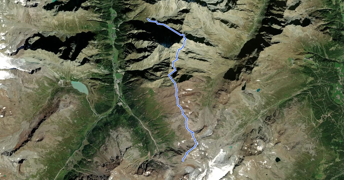 Маршрут Ötztal Trek Etappe 18 на спутниковом снимке