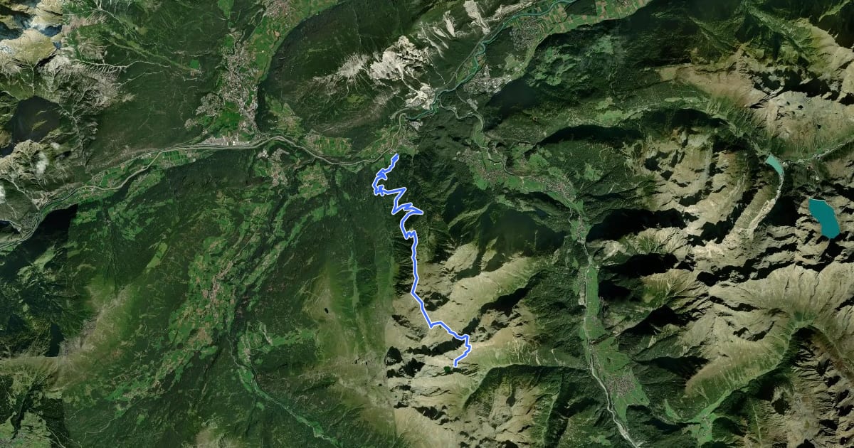 Маршрут Ötztal Trek Etappe 22 на спутниковом снимке