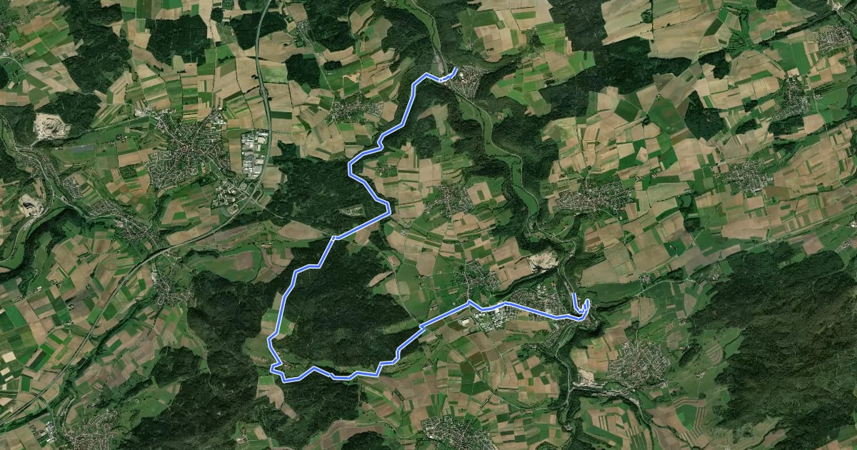 Маршрут Äußerer Alternativweg - Bad Imnau - Weildorf на спутниковом снимке