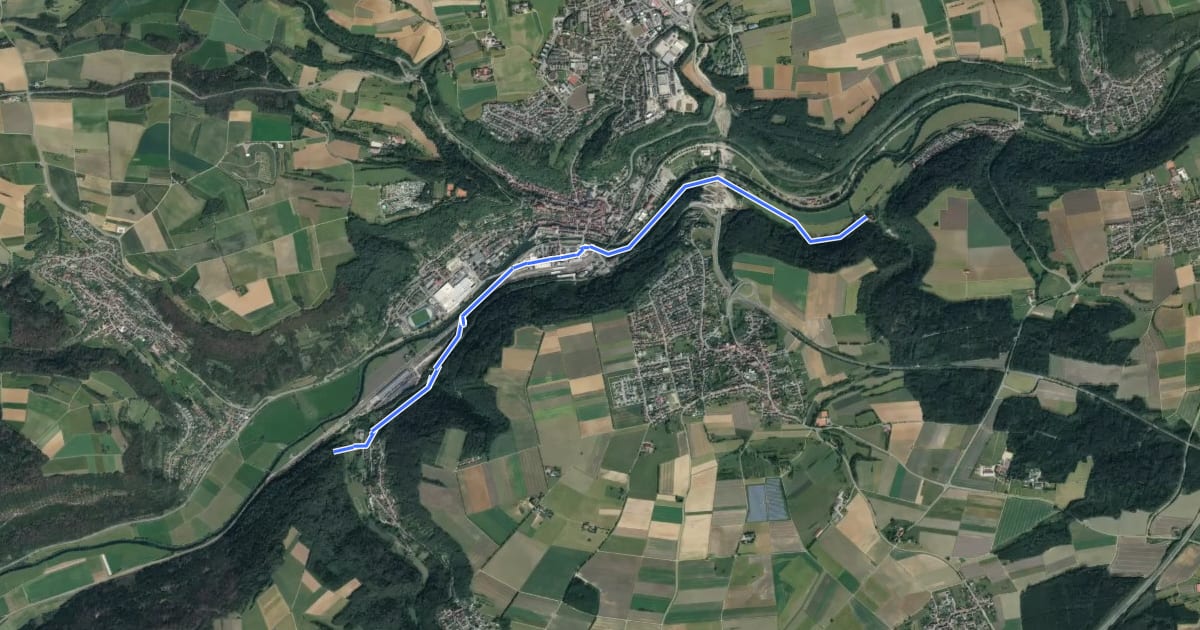 Маршрут Äußerer Alternativweg - Horb am Neckar - Weg-1 - Isenburg - Horb am Neckar - Mühlen am Neckar (Hofgut Egelstal) на спутниковом снимке