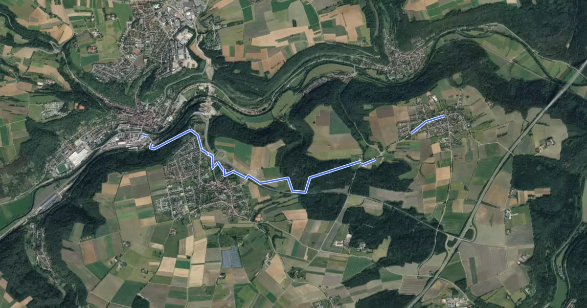 Маршрут Äußerer Alternativweg - Horb am Neckar - Weg-2 - Horb am Neckar - Ahldorf на спутниковом снимке