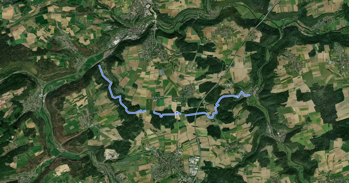 Маршрут Äußerer Alternativweg - Horb am Neckar - Weg-3 - Mühringen - Isenburg на спутниковом снимке