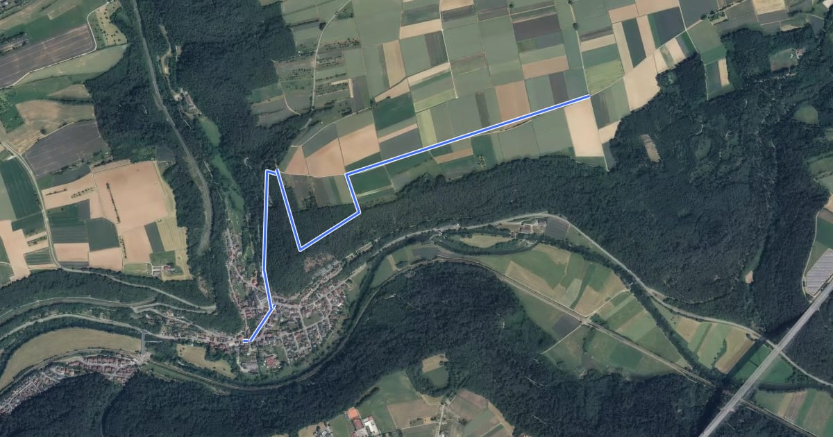 Маршрут Äußerer Alternativweg - Mühlen am Neckar - Weg-5 - Mühlen am Neckar - Rohrdorf на спутниковом снимке