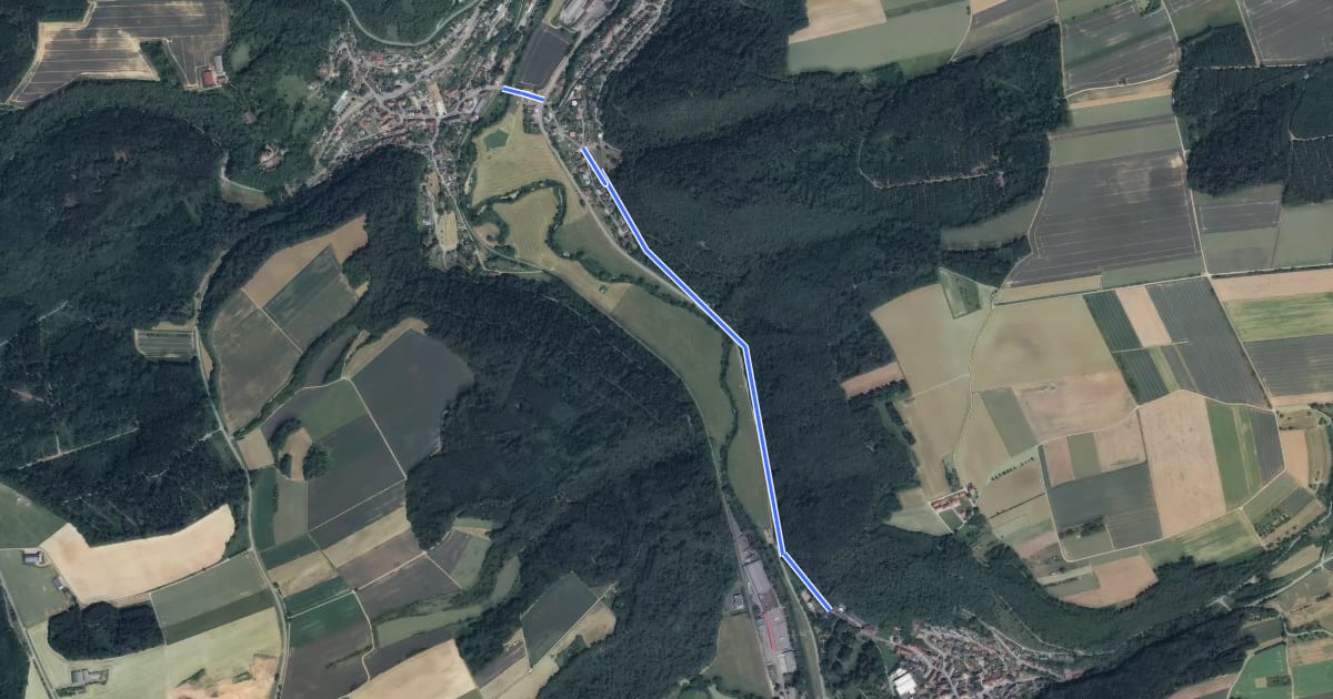 Маршрут Äußerer Hauptweg - Mühringen - Bad Imnau на спутниковом снимке
