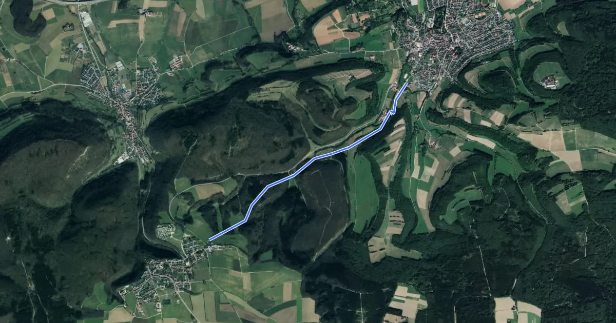 Маршрут Äußerer Zugangsweg des SAV (blaues Dreieck) на спутниковом снимке