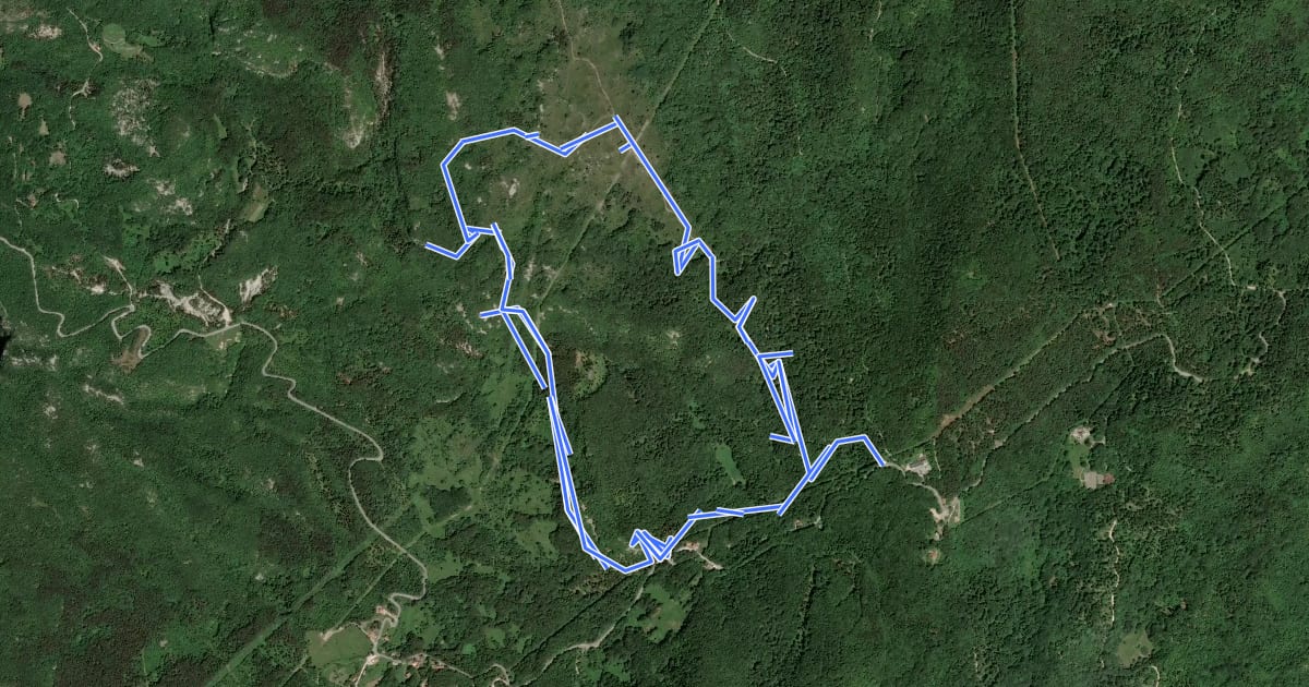 Маршрут Učka Land Art Trail на спутниковом снимке