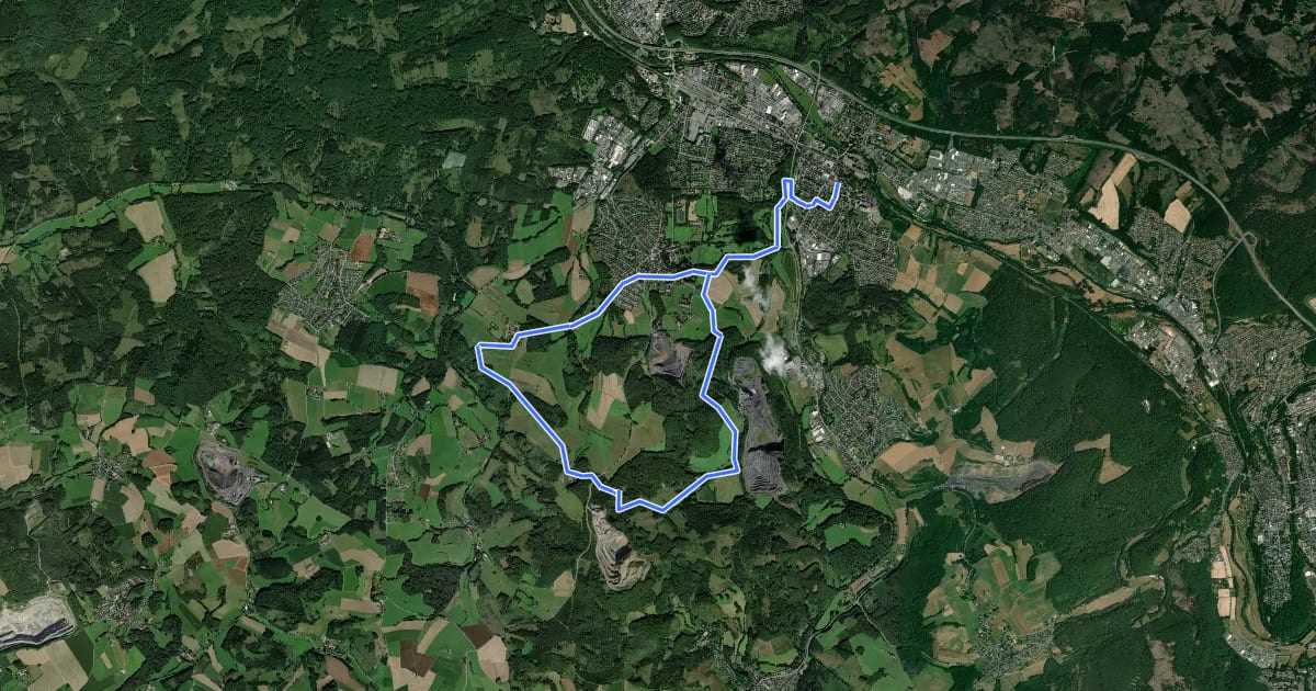 Маршрут [U] Neheim - Herdringen - Oelinghausen - Stiepel - Habbel на спутниковом снимке