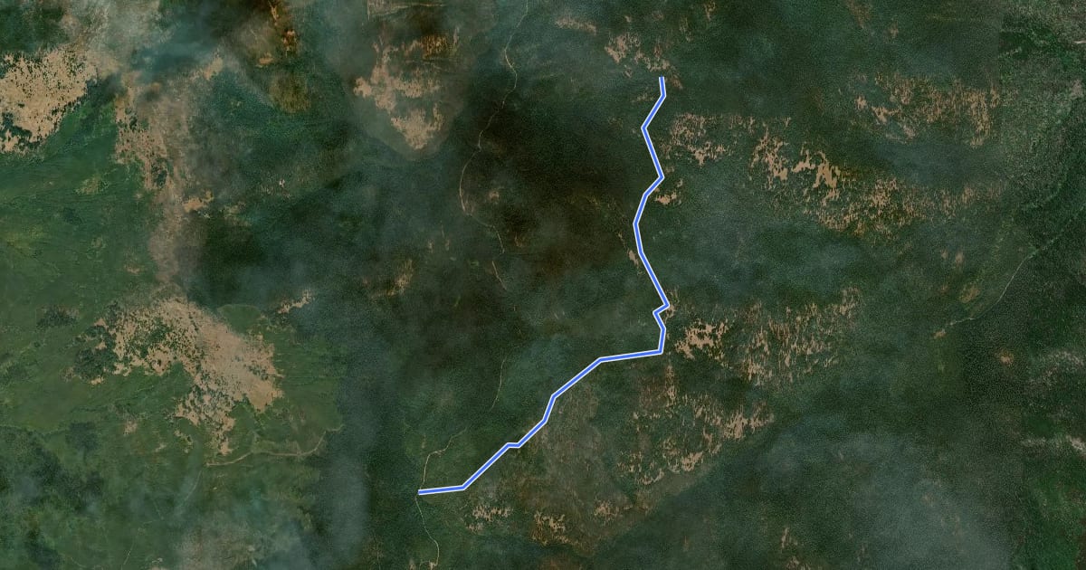 Маршрут U.S. Mountain Trail на спутниковом снимке