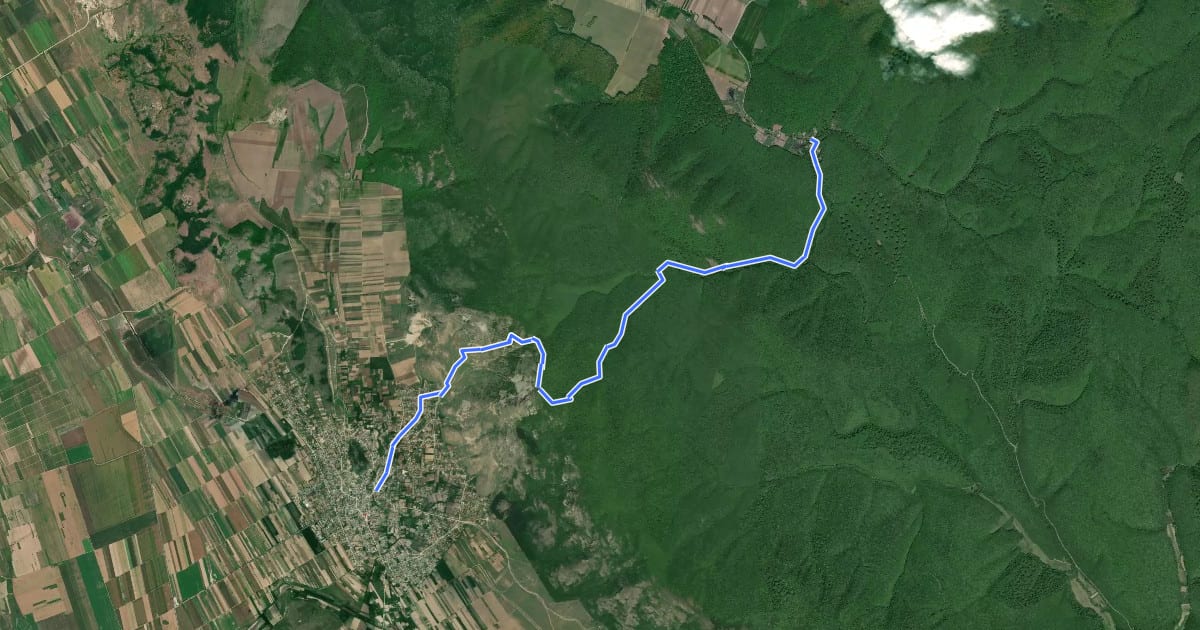 Маршрут Țuțuiatu на спутниковом снимке