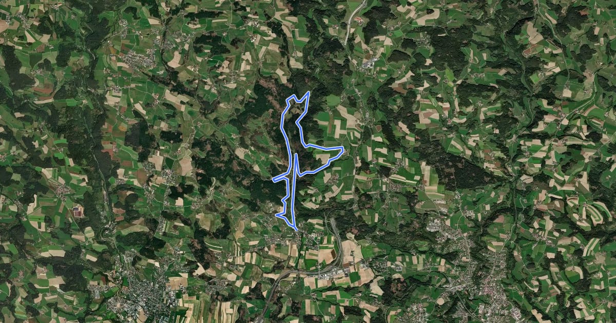 Маршрут U7 Loibersdorf-Gusental на спутниковом снимке