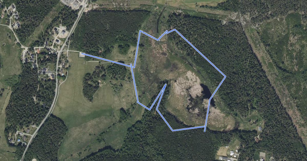 Маршрут Ubbysjön runt 2km blå на спутниковом снимке