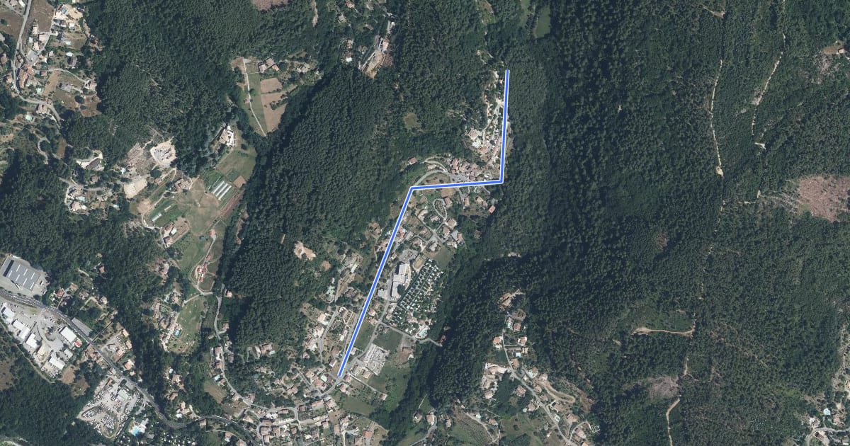 Маршрут Ucel Village - Bréchignac на спутниковом снимке