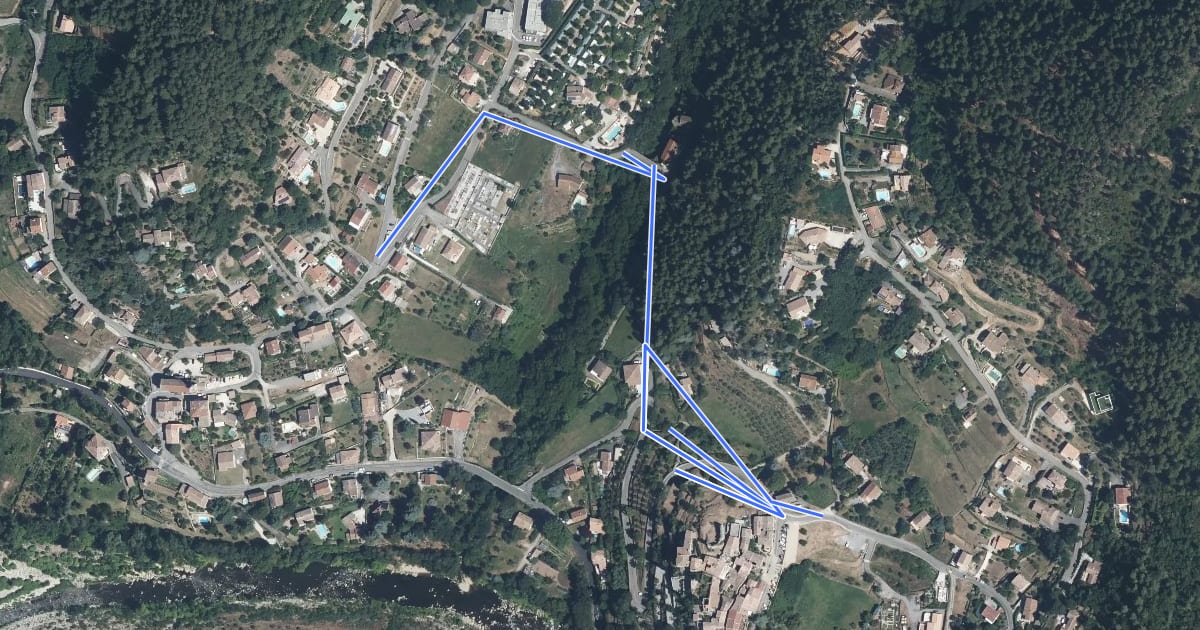 Маршрут Ucel Village - Le Grand Village на спутниковом снимке