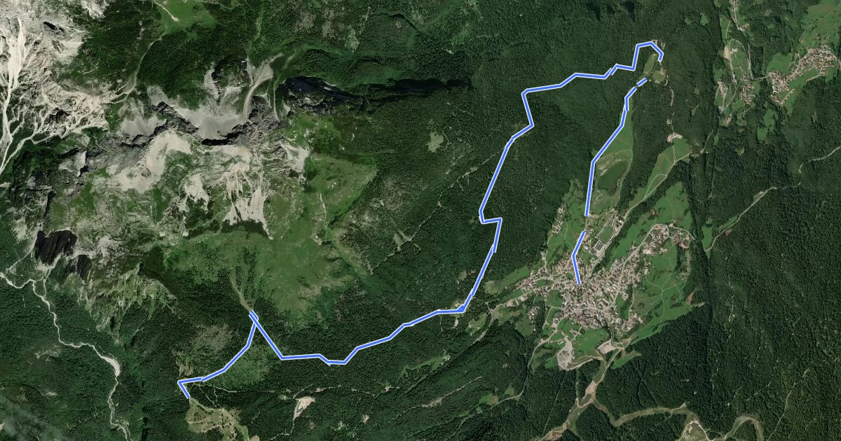Маршрут Ude's Trail на спутниковом снимке