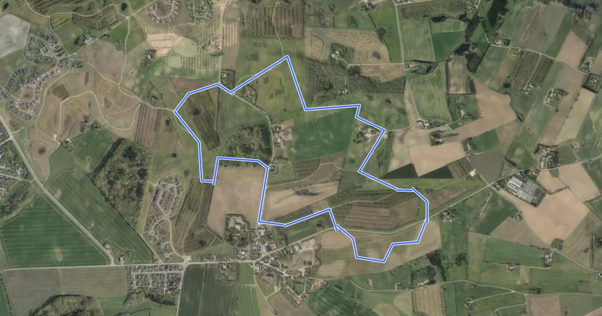 Маршрут Udsigtsruten, blå rute на спутниковом снимке