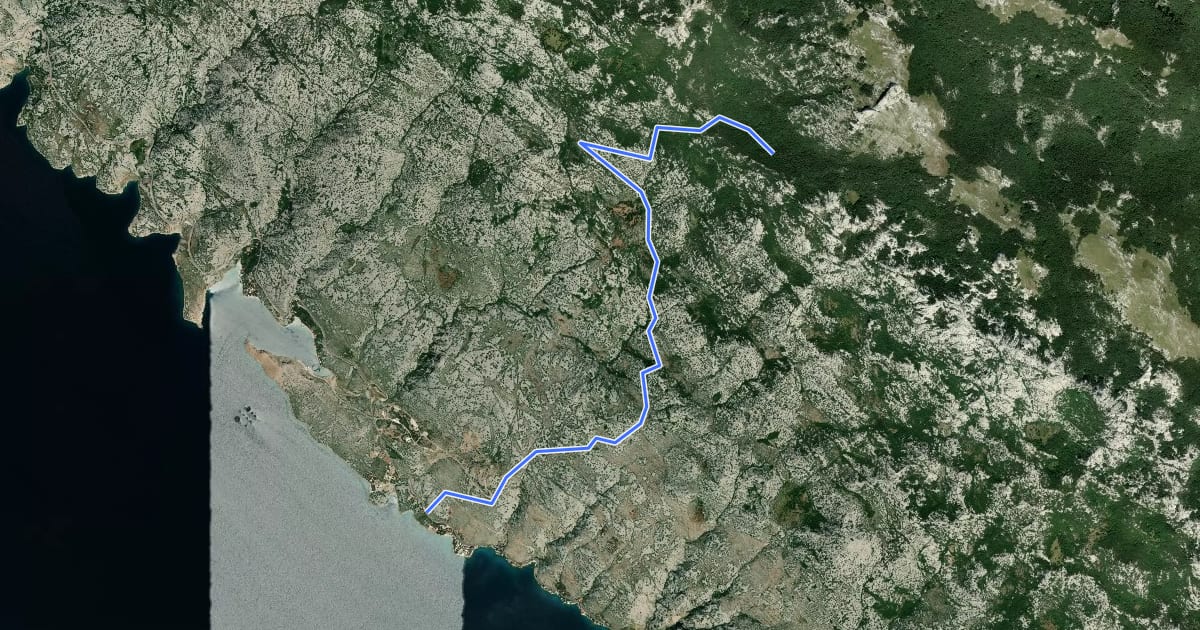 Маршрут Šugarska staza на спутниковом снимке
