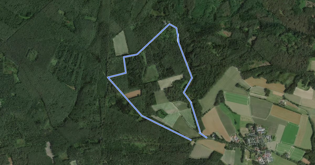 Маршрут Uhlenhof Rundweg A6 на спутниковом снимке