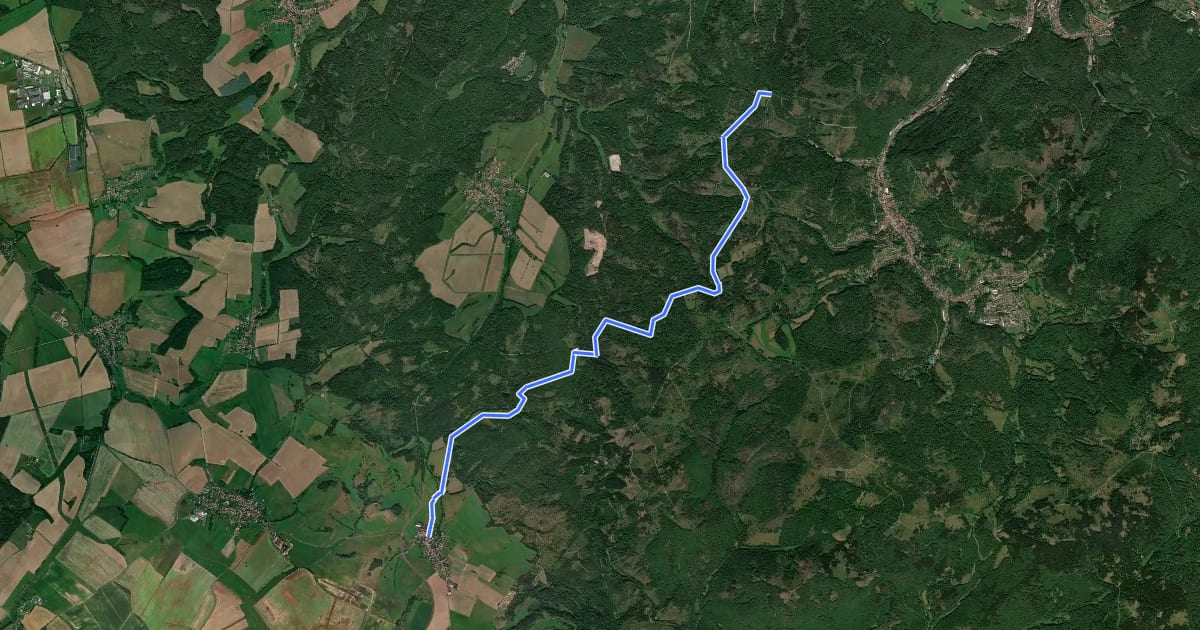 Маршрут Uhrenweg на спутниковом снимке