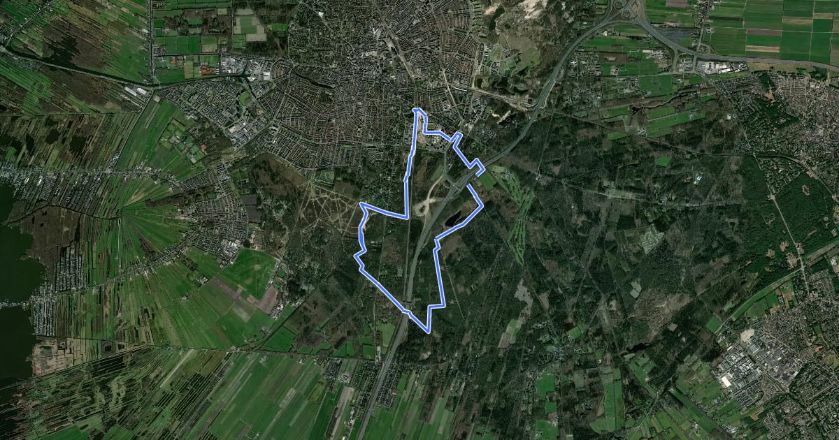 Маршрут Uilenbergjesroute на спутниковом снимке