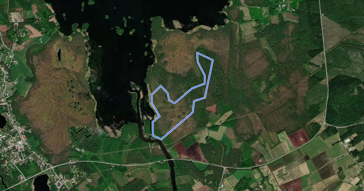 Маршрут Uittomiehenlenkki на спутниковом снимке