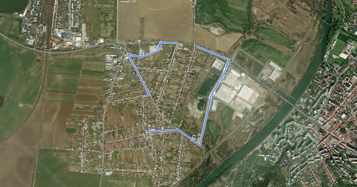 Маршрут Šulekovský poznávací okruh на спутниковом снимке