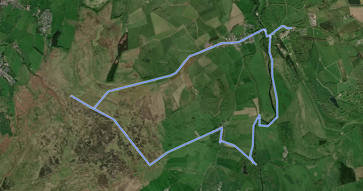 Маршрут Ullswater Way - Lowther Castle Loop на спутниковом снимке