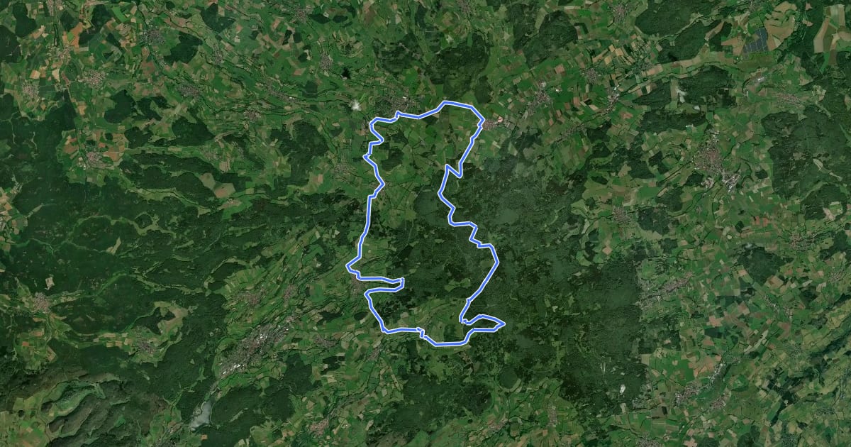 Маршрут Ulrichsteiner Panorama Runde на спутниковом снимке