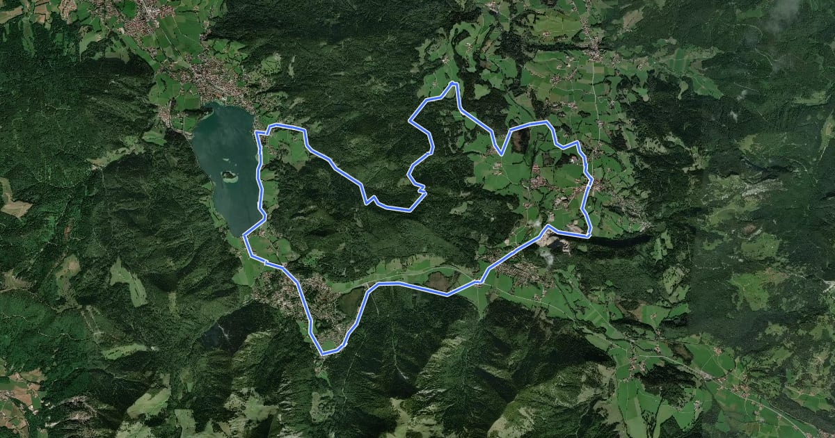 Маршрут Um das Aurachköpfel über Schliersee на спутниковом снимке