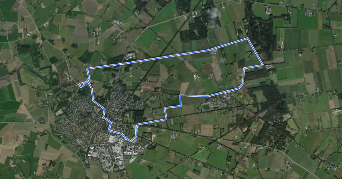 Маршрут Um de Olde Spoorbaanroute на спутниковом снимке