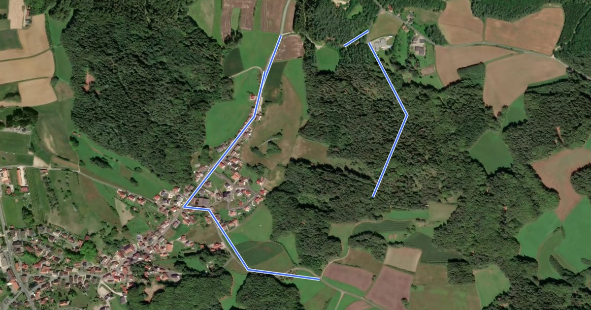 Маршрут Um den Galgenberg на спутниковом снимке