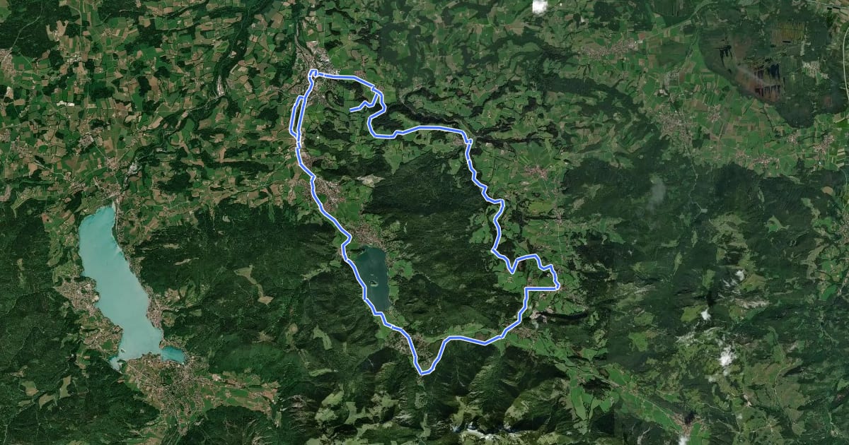 Маршрут Um den Schliersberg über Miesbach на спутниковом снимке