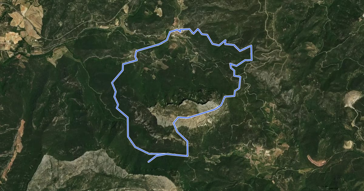Маршрут Una fortalesa de pedra i roca на спутниковом снимке