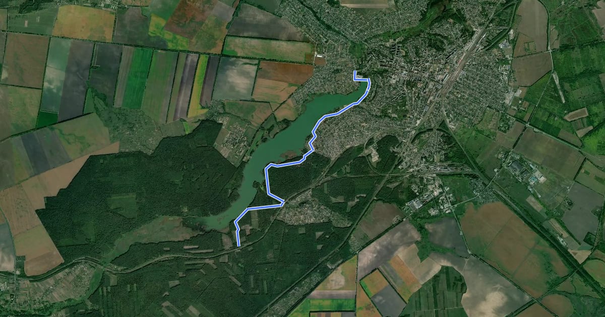 Маршрут Unava coastal на спутниковом снимке