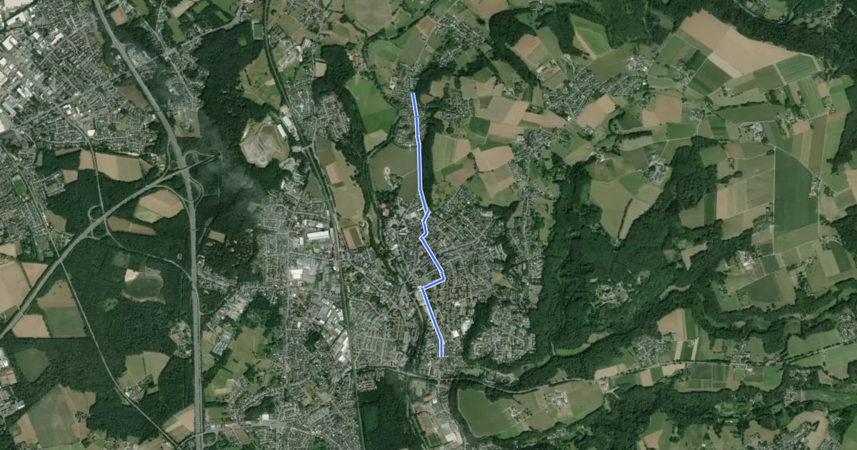 Маршрут Unbekannt (03) - Leichlingen (09) на спутниковом снимке