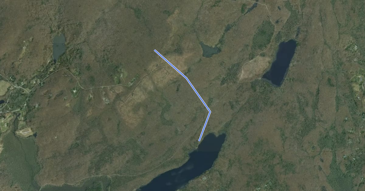 Маршрут Uncas Pond Connector на спутниковом снимке