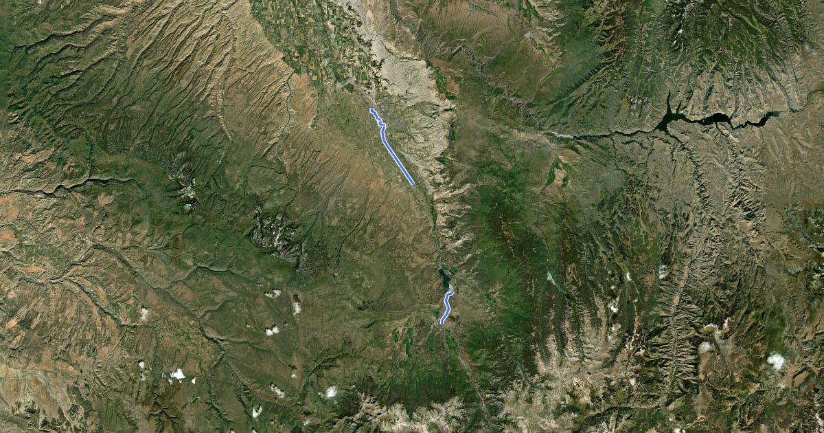 Маршрут Uncompahgre Riverway Trail на спутниковом снимке