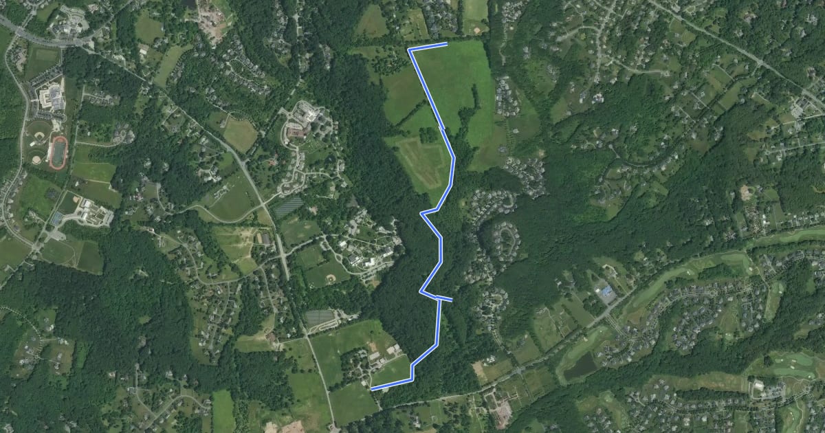 Маршрут Underground Railroad Experience Trail на спутниковом снимке