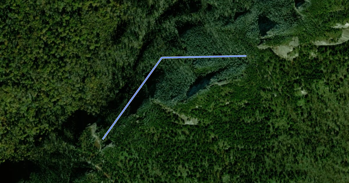 Маршрут Underwood Trail на спутниковом снимке