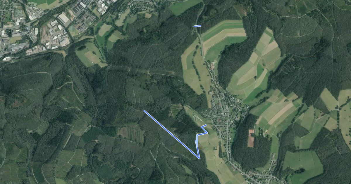 Маршрут Unglinghausen Rundweg A3 на спутниковом снимке