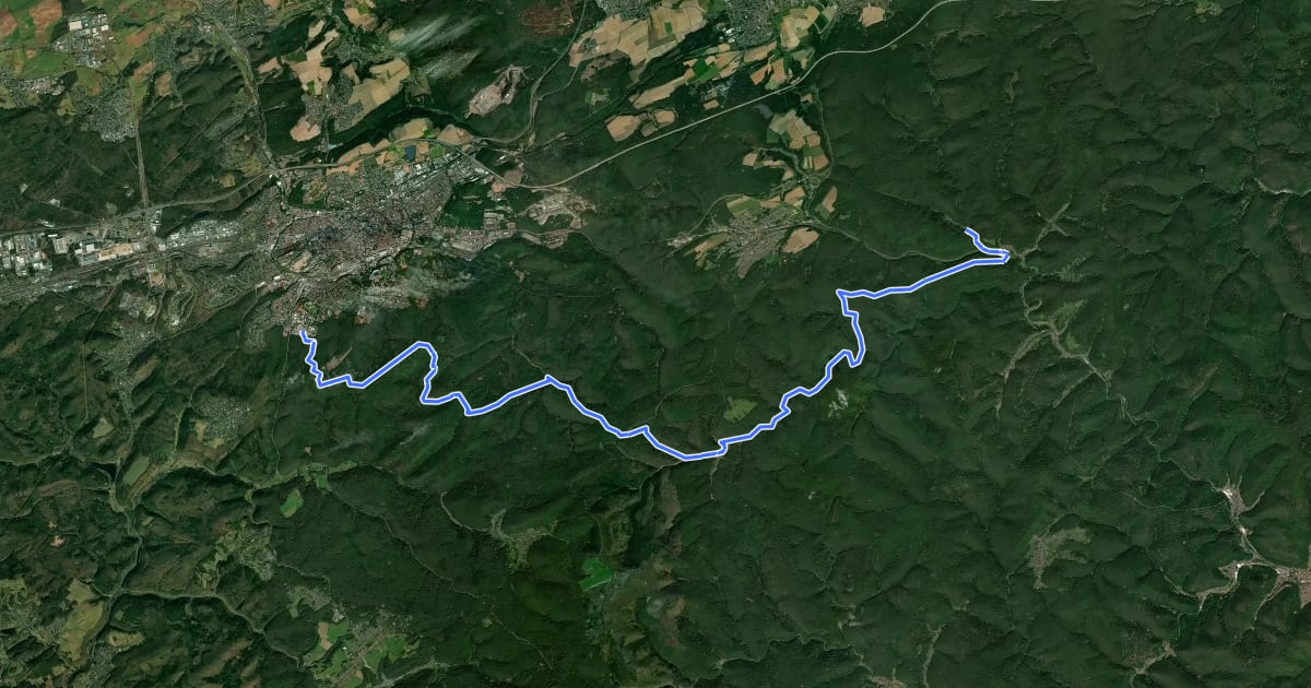 Маршрут Uni-Villa-Wanderweg на спутниковом снимке