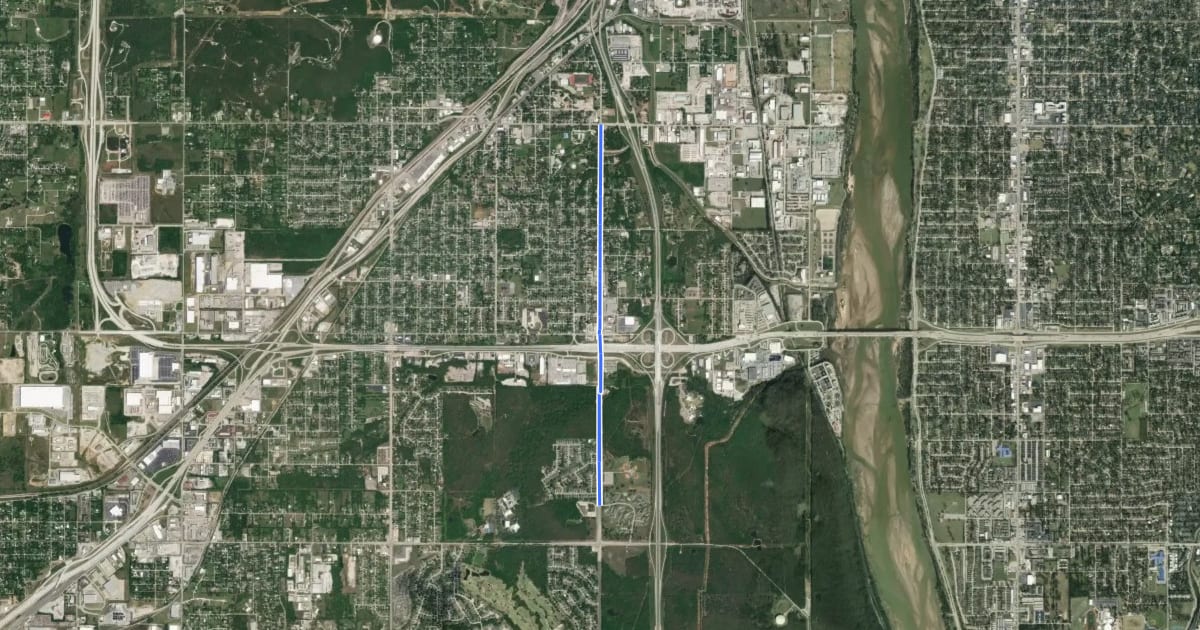 Маршрут Union Avenue на спутниковом снимке