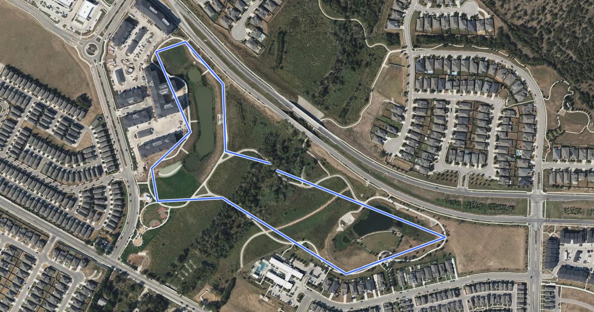 Маршрут Union Park Loop на спутниковом снимке