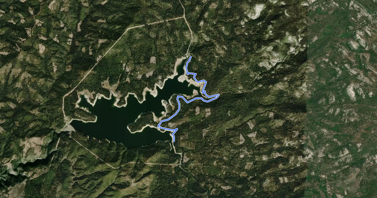 Маршрут Union Valley Bike Trail на спутниковом снимке