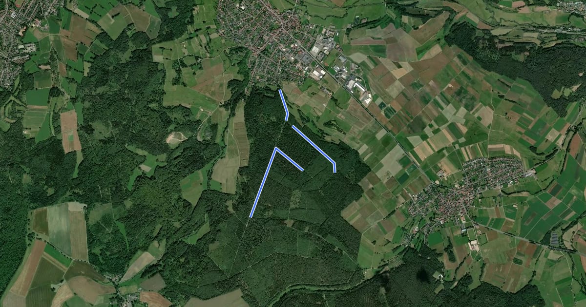 Маршрут unknown_hiking_Angersbach на спутниковом снимке