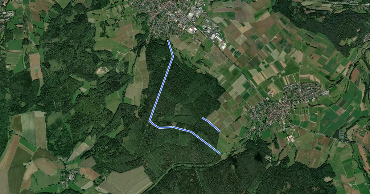 Маршрут unknown_hiking_Landenhausen на спутниковом снимке