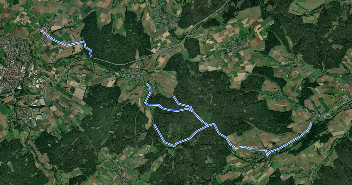 Маршрут unknown_white_tri_Alsfeld на спутниковом снимке