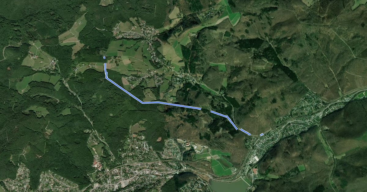 Маршрут Unter Tullnerbach Bahnhof - Buchberg/Wilhelmshöhe на спутниковом снимке